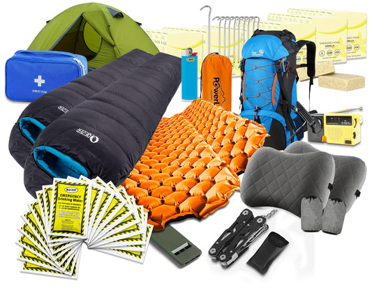 Budget-Friendly 72-Hour Preparedness Kit for 2 Persons Outdoor Kit